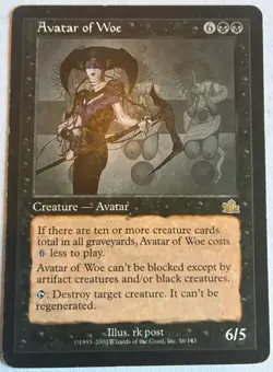 Avatar of Woe Prophecy Regular MP MTG Magic The Gathering Vintage - Image 1