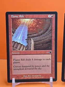 🔴🔴🔴 (3) 2000 MAGIC THE GATHERING NEMESIS FLAME RIFT UNPLAYED 🔴🔴🔴 - Image 2