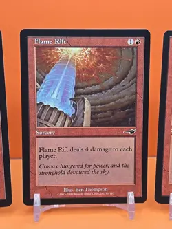 🔴🔴🔴 (3) 2000 MAGIC THE GATHERING NEMESIS FLAME RIFT UNPLAYED 🔴🔴🔴 - Image 3