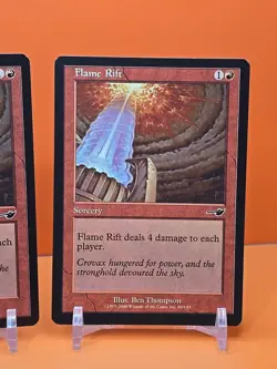 🔴🔴🔴 (3) 2000 MAGIC THE GATHERING NEMESIS FLAME RIFT UNPLAYED 🔴🔴🔴 - Image 4