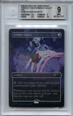 MTG SLD MINT Through the Wormhole Arcane Signet * Galaxy Foil * BGS 9 (w/ subs) - Image 1