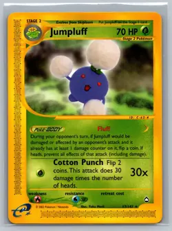 Pokemon TCG Jumpluff #17/147 Rare CCG Aquapolis - Image 1