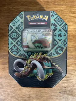 Pokemon Scarlet & Violet—Paldean Fates Great Tusk ex Foil Promo Tin - Image 1