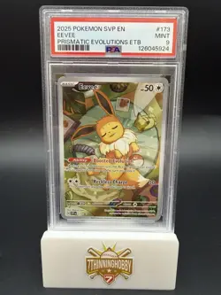 2025 POKEMON SVP EN-SV PRISMATIC EVOLUTIONS ETB PROMO #173 EEVEE PSA 9 - Image 1