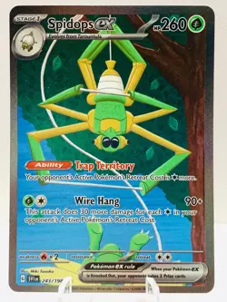 Pokemon Spidops ex 243/198 Base Set Scarlet & Violet Special Illustration Rare - Image 2