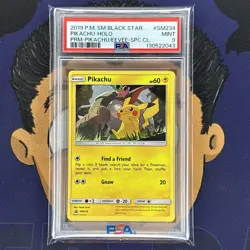 PSA 9 MINT 2019 Pokemon Eevee Gx Special Collection PIKACHU SM234 Holo - Image 2