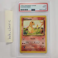 Pokemon TCG Base Set Charmander 46/102 PSA 9 Regular Basic Common - Image 1
