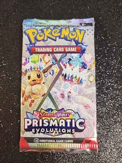 🔥 Pokemon TCG Scarlet and Violet Prismatic Evolutions x1 Booster Pack - Image 1