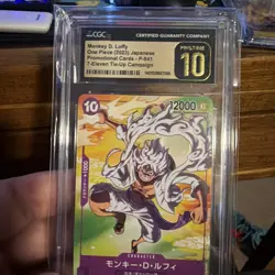PSA 10 GEM MINT JAPANESE ONE PIECE 2023 MONKEY D. LUFFY P-041 PROMOS 7-ELEVEN CA - Image 1