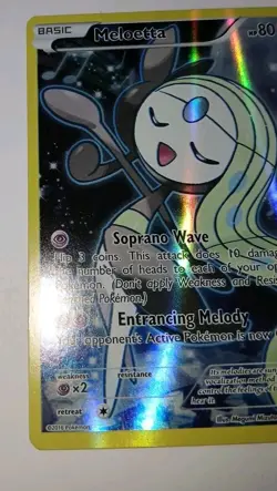Pokemon MELOETTA XY120 Holo Black Star Promo Full Art NM 🌟 2016 TCG Card - Image 3