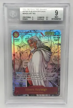 BGS 9 Silvers Rayleigh (Manga Alt Art) OP08-118 SEC Two Legends - ENG - Image 1