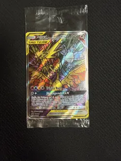 Pokemon TCG Moltres Zapdos Articuno GX SM210 Hidden Fates Sealed Promo Card - Image 1