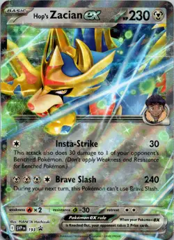 Hop's Zacian ex SVP193 Double Rare SV: Scarlet & Violet Promo Cards NM Pokemon - Image 1
