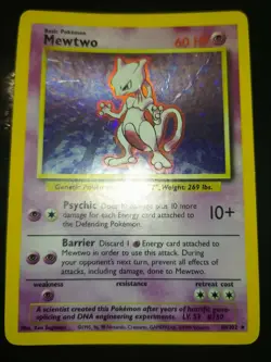 Pokemon Card Mewtwo 10/102 Set Base - HOLO - ENG - - Image 1