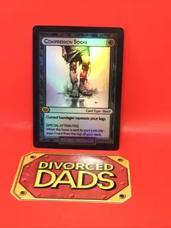 DIVORCED DADS COURT OF CHAOS Compression Socks - Beast Card HOLO V1 MISPRINT - Image 1