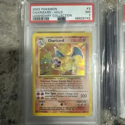 Charizard 3/110 Legendary Collection Holo Card PSA 7 - Image 1