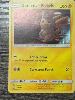 POKEMON CARD HOLO DETECTIVE PIKACHU SM190 PROMO 2019 LP - Image 1