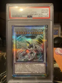 YuGiOh Shooting Quasar Dragon Quarter Century Secret Rare Card RA04-EN158 PSA 8 - Image 3