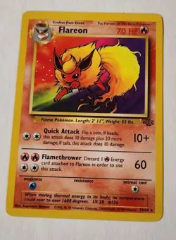 Flareon 19/64 - Jungle Unlimited Non-Holo Rare WOTC Pokemon TCG LP - Image 1