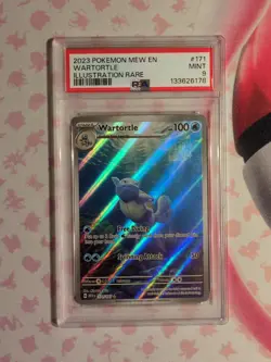 PSA 9 2023 POKEMON MEW EN-151 ILLUSTRATION RARE #171 WARTORTLE - Image 1