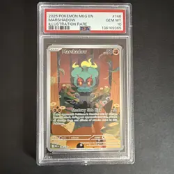 2025 Pokemon Mega Evolution Marshadow Illustration Rare #146 PSA 10 GEM MINT - Image 1
