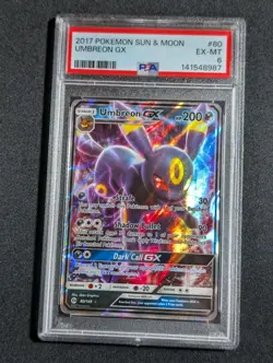 2017 POKEMON SUN & MOON 80/149 UMBREON GX - PSA 6 | Very Mint | Fresh Slab - Image 1