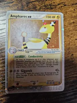 Ampharos ex 89/97 EX Dragon set 2003 Pokemon holo rare card MP Plus Mew 25 Anniv - Image 2
