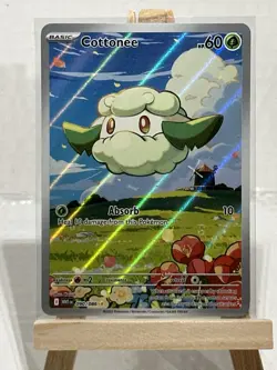 Cottonee 090/086 Holo Illustration Rare Pokemon Sv10.5: White Flare NM/M - Image 1