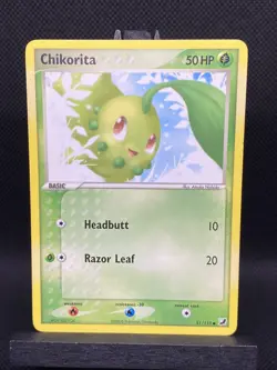 Chikorita 51/115 EX Unseen Forces Pokemon TCG Regular Common LP - Image 1