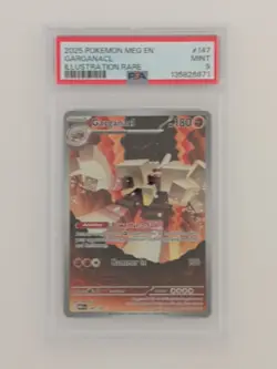 Pokemon Mega Evolution Garganacl #147 Illustration Rare PSA 9 - Mint Slab - Image 1