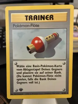 Pokemon-Flote (Pokemon Flute) 86/102 Base Set 1st Edition German Trainer - Image 1