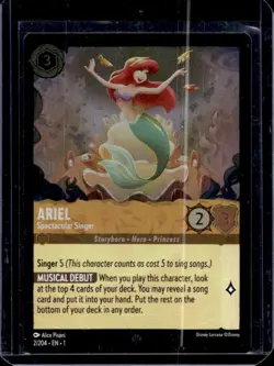 2023 Disney Lorcana TCG: The First Chapter Ariel Spectacular Singer Foil #2/204 - Image 1