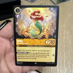 Disney Lorcana TCG Ariel Spectacular Singer 2/204 The First Chapter Super Rare - Image 2