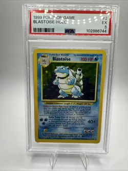 Blastoise Holo Base Set 1999 WOTC 2/102 Pokemon Trading Card Game PSA 5 🔥 - Image 1