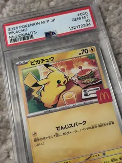 PSA 10 McDonald's Pikachu Promo 020/M-P Japanese Pokemon Card "Burgerchu" - Image 2