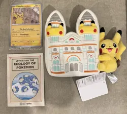 Pokemon x Natural History Museum Pikachu Jumbo Promo Card, Plush & booklet - Image 1