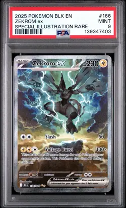 Pokemon Zekrom EX SIR Black Bolt 166/086 PSA 9 MINT - Image 1