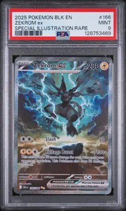 Pokemon EX English 166/086 Zekrom SIR PSA 9 Mint Black Bolt - Image 1