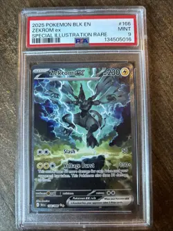 Pokemon EX English 166/086 Zekrom SIR PSA 9 Mint Black Bolt - Image 1