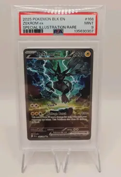 Zekrom EX SIR 166/086 PSA Mint 9 Black Bolt Pokemon TCG - Image 1