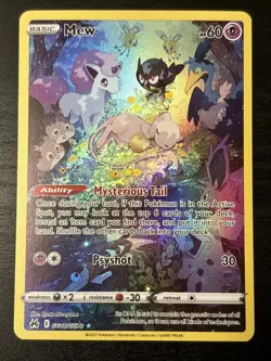 Mew GG10/GG70 Crown Zenith: Galarian Gallery Holo Pokemon Card Nm - Image 1