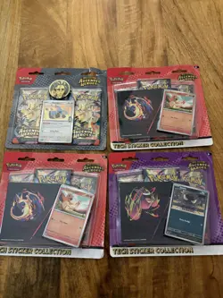 4 X Pokemon TCG: Ascended Heroes Tech Sticker & Blister Pack Bundle New & Sealed - Image 1