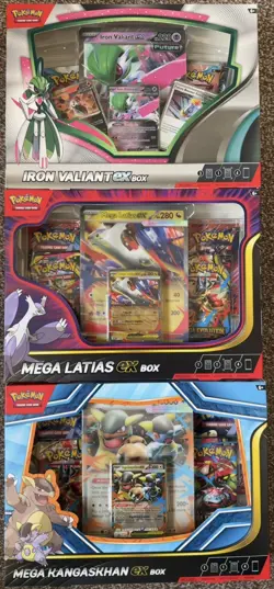 Pokemon TCG Mega Latias Ex Box + Iron Valiant + Mega Kangaskhan - Booster Packs - Image 1