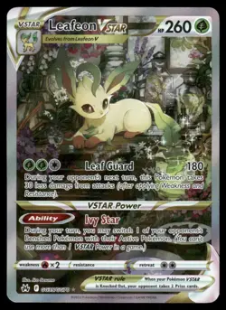 Pokemon Cards Leafeon VSTAR GG35/GG70 Crown Zenith Galarian Gallery Holo NM *1 - Image 1