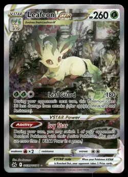 Pokemon Cards Leafeon VSTAR GG35/GG70 Crown Zenith Galarian Gallery Holo NM - Image 1