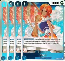One Piece TCG - 4er Playset - OP09-050 Nami R/EN/NM - Image 1