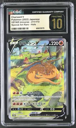 CGC 10 Pristine Charizard V 211/172 SAR VSTAR Universe s12a Pokemon Card - Image 1