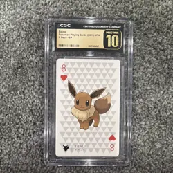 Pokemon X Nintendo Playing Card Eevee 8 of Hearts Card 2013 Japanese Pristine 10 - Image 1