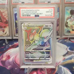 PSA 10 GEM MINT Arceus VSTAR 176 / 172 Brilliant Stars Pokemon TCG Graded Card - Image 1