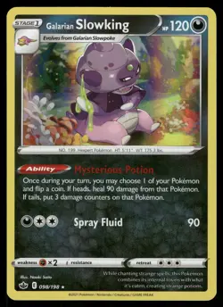 Galarian Slowking Holo 098/198 SWSH06: Chilling Reign Pokemon Card - Image 1